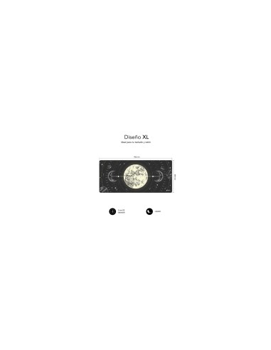 SUBBLIM Alfombrilla Ratón Lunar XL Mouse Pad 900x400x3