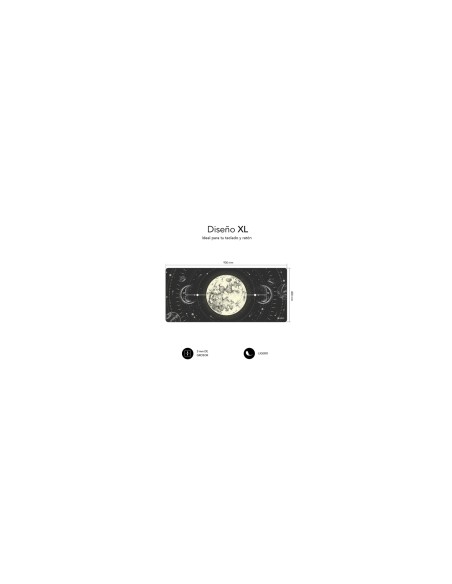 SUBBLIM Alfombrilla Ratón Lunar XL Mouse Pad 900x400x3
