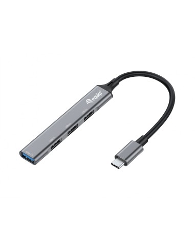 Equip 128961 hub de interfaz USB 3.2 Gen 1 (3.1 Gen 1) Type-C 5000 Mbit/s Negro, Gris