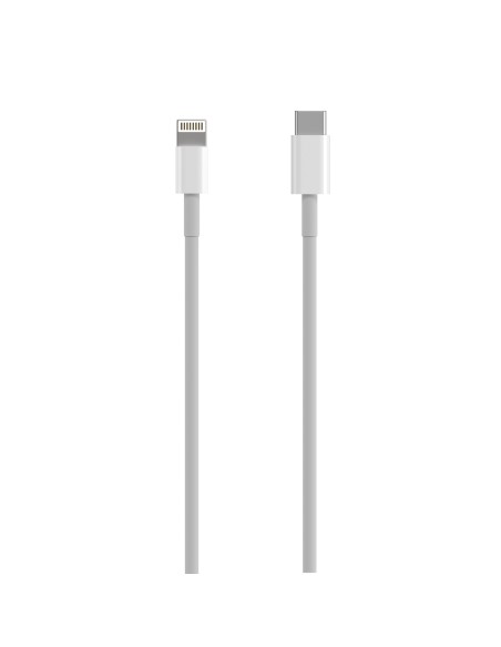 AISENS Cable USB 2.0 USB-C A Lightning PD 2A, Lightning/M-USB-C/M, Blanco, 0.5 m