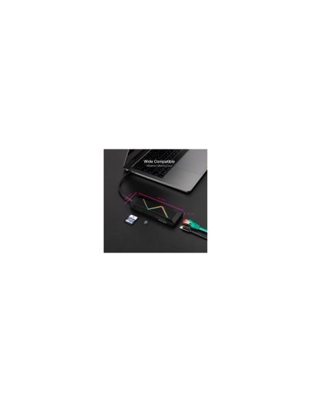 Nanocable 10.16.0901 base para portátil y replicador de puertos Alámbrico USB 3.2 Gen 1 (3.1 Gen 1) Type-C Negro
