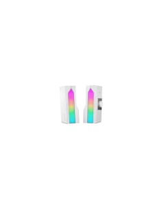 Mars Gaming MSDUOW Barra de Sonido + Altavoces Gaming 2.0 RGB Mesh Bluetooth 5.0 y Jack Sonido DSP 15W, Blanco 2