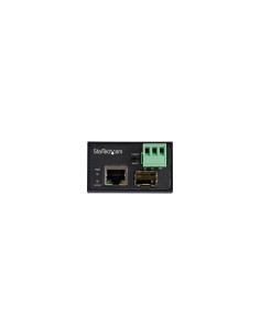 StarTech.com Conversor de Medios Ethernet Industrial de Fibra Multi o Monomodo a Ethernet - SFP a RJ45 - Convertidor - IP30 (IMC 2