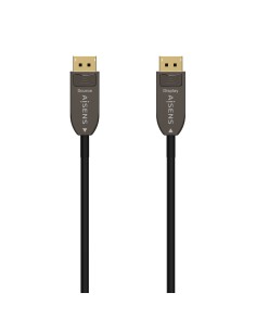 AISENS Cable DISPLAYPORT AOC V1.4 8K@60Hz 4K@120Hz 4:4:4 32.4Gbps, DP/M-DP/M, Negro, 10M