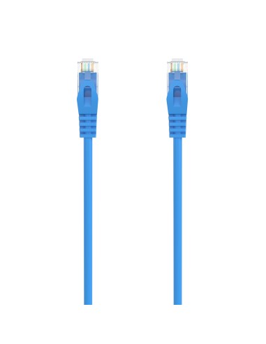 AISENS Cable de Red Latiguillo RJ45 LSZH Cat.6A 500 Mhz UTP AWG24, Azul, 1.0M