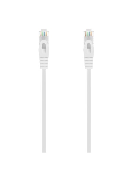 AISENS Cable de Red Latiguillo RJ45 LSZH Cat.6A 500 Mhz UTP AWG24, Blanco, 1.5M