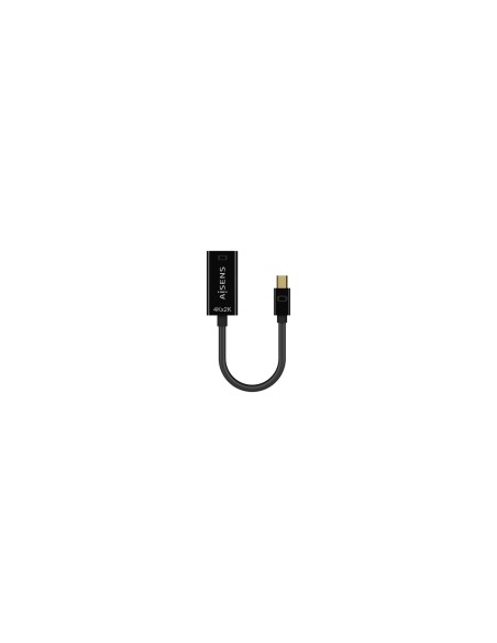 AISENS Conversor Mini DP V1.2 a HDMI V1.4 4K@30Hz, MDP/M-HDMI A/H, Negro, 15CM