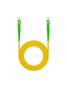 Nanocable Cable de Fibra Í?ptica SC/APC a SC/APC Monomodo Simplex LSZH, Amarillo, 15m