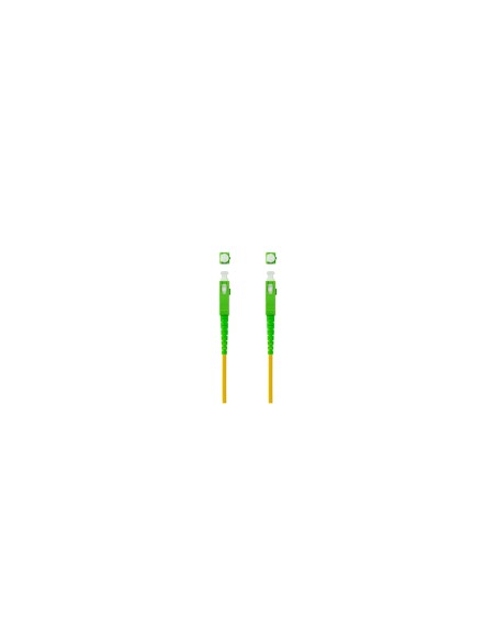 Nanocable Cable de Fibra Í?ptica SC/APC a SC/APC Monomodo Simplex LSZH, Amarillo, 15m