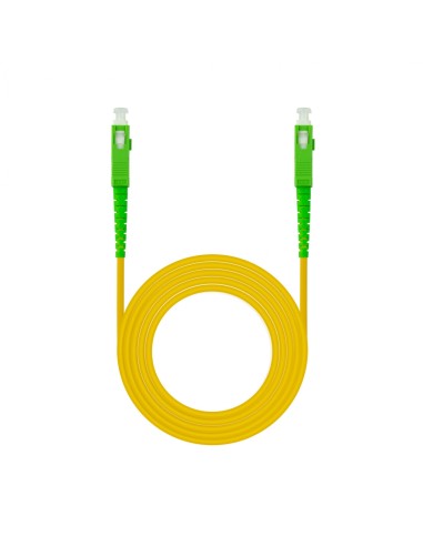 Nanocable Cable de Fibra Í?ptica SC/APC a SC/APC Monomodo Simplex LSZH, Amarillo, 1 m