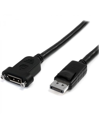 StarTech.com Cable de 91cm DisplayPort de Montaje en Panel - 4K x 2K - Cable DisplayPort 1.2 de Extensión de VÍ­deo Macho a Hemb