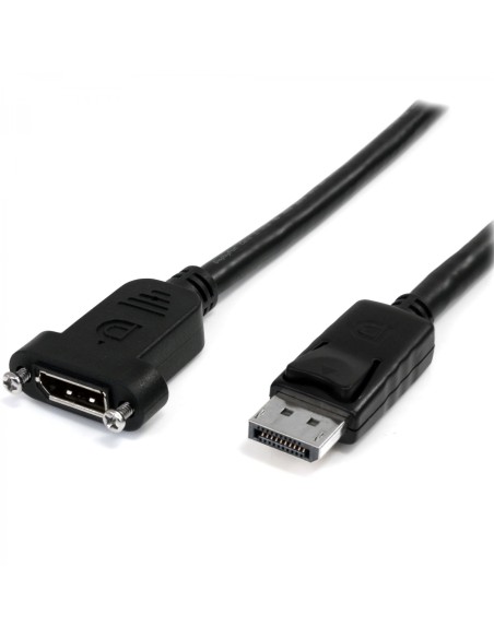 StarTech.com Cable de 91cm DisplayPort de Montaje en Panel - 4K x 2K - Cable DisplayPort 1.2 de Extensión de VÍ­deo Macho a Hemb