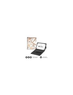 SUBBLIM Funda con Teclado Keytab Pro BT Trendy Marmol Blanco 2
