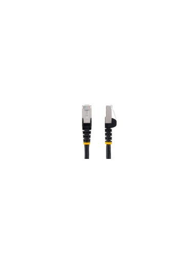 StarTech.com Cable de 0,5m de Red Ethernet CAT6a - Negro - Low Smoke Zero Halogen (LSZH) - 10GbE - 500MHz - PoE++ de 100W - Snag