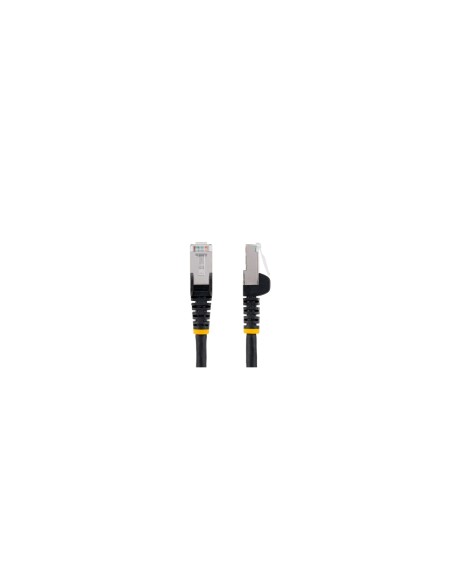 StarTech.com Cable de 0,5m de Red Ethernet CAT6a - Negro - Low Smoke Zero Halogen (LSZH) - 10GbE - 500MHz - PoE++ de 100W - Snag
