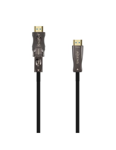 AISENS Cable Hdmi V2.1 AOC Desmontable Ultra Alta Velocidad / Hec 8K@60Hz 4K@120Hz 4:4:4 48Gbps, A/M-D/A/M, Negro, 40M