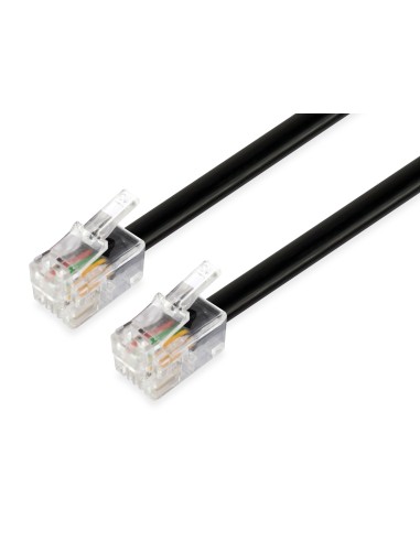 Equip 105104 cable telefónico 5 m Negro