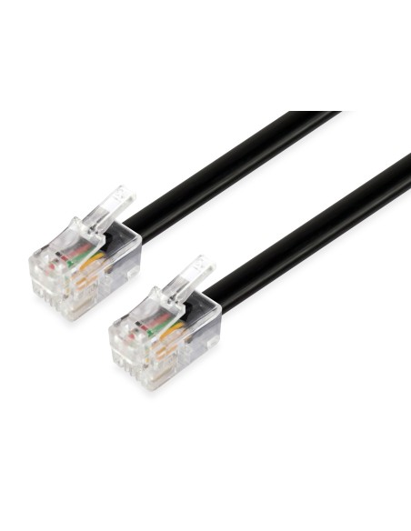 Equip 105104 cable telefónico 5 m Negro