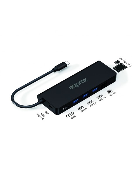 Approx Adaptador APPC53 8 EN 1 USB Type-C