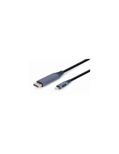 Gembird CC-USB3C-DPF-01-6 adaptador de cable de vÍ­deo 1,8 m USB Tipo C DisplayPort Negro, Gris