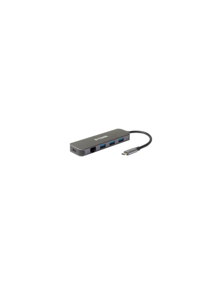 D-Link DUB-2334 base para portátil y replicador de puertos Alámbrico USB Tipo C Gris