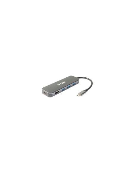 D-Link DUB-2333 base para portátil y replicador de puertos Alámbrico USB Tipo C Gris