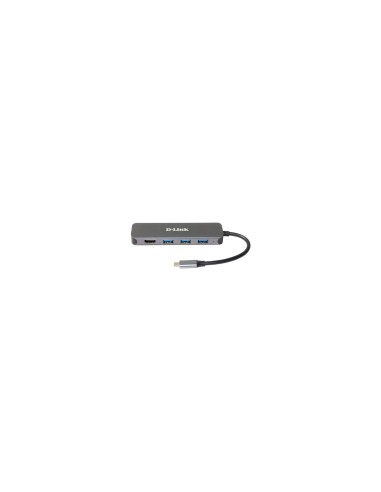 D-Link DUB-2333 base para portátil y replicador de puertos Alámbrico USB Tipo C Gris