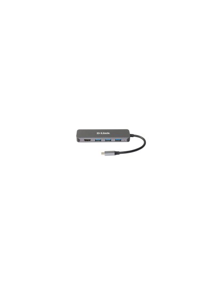 D-Link DUB-2333 base para portátil y replicador de puertos Alámbrico USB Tipo C Gris