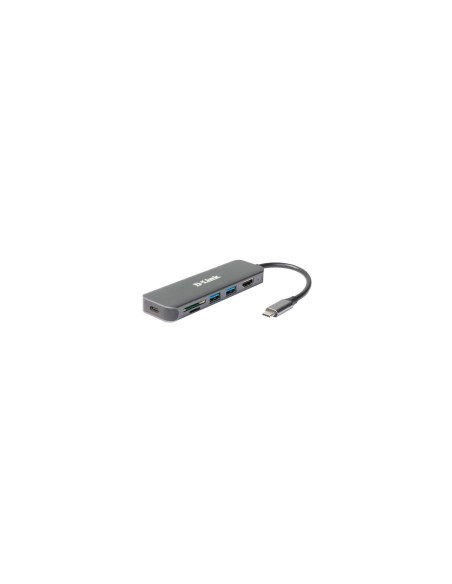D-Link DUB-2327 base para portátil y replicador de puertos Alámbrico USB Tipo C Gris