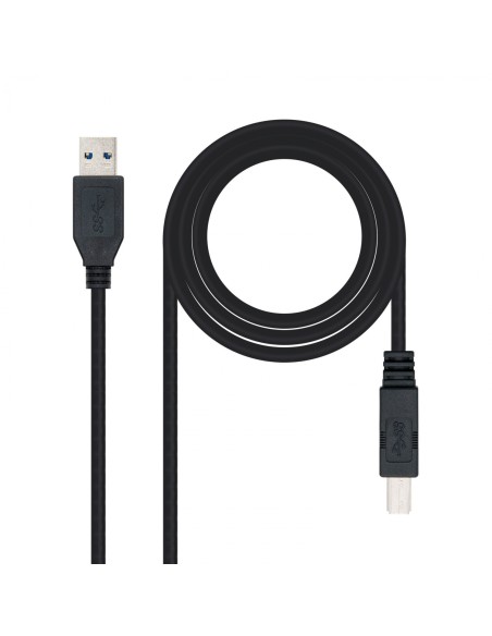 Nanocable 10.01.0802-BK cable USB 2 m USB 3.2 Gen 1 (3.1 Gen 1) USB A USB B Negro