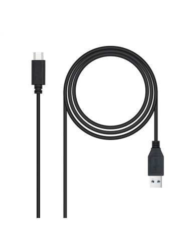 Nanocable Cable USB 3.1, Gen2 10 Gbps 3A, tipo USB-C/M-A/M, Negro, 2 m