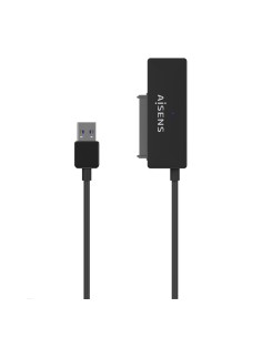 AISENS Adaptador ASE-35C02B SATA a USB-C USB 3.0/USB3.1 GEN1 para Discos Duros 2.5â?³â? y 3.5â?³â? con Alimentador, Negro