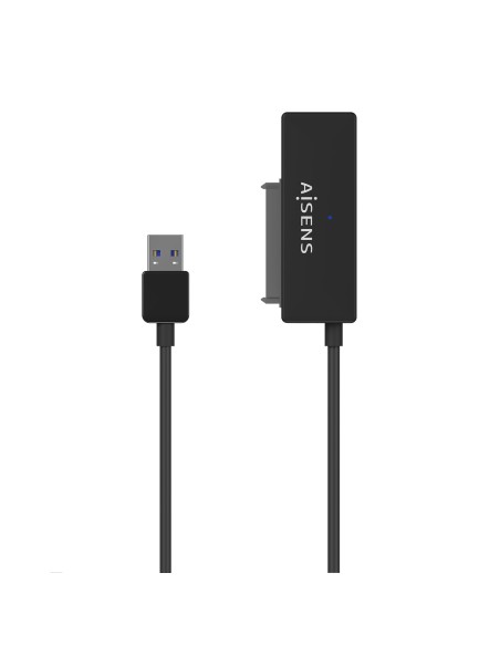 AISENS Adaptador ASE-35C02B SATA a USB-C USB 3.0/USB3.1 GEN1 para Discos Duros 2.5â?³â? y 3.5â?³â? con Alimentador, Negro