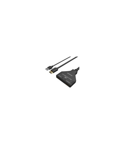 AISENS HDMI Duplicador 4K@30HZ 1Í?2 con Alimentación USB y Cable, Negro, 30 cm