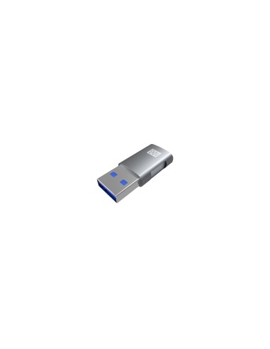 AISENS Mini Adaptador USB 3.2 GEN2 10G 3A, Tipo USB-C/H-A/M, Gris