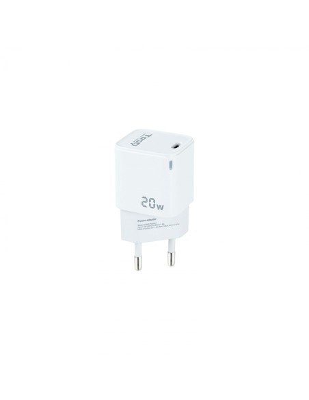 TooQ Cargador de Pared USB-C PD20W, Blanco
