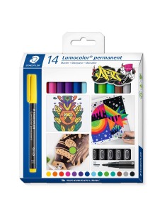 Staedtler Lumocolor 317 C14 marcador permanente Surtido Colores surtidos 14 pieza(s)