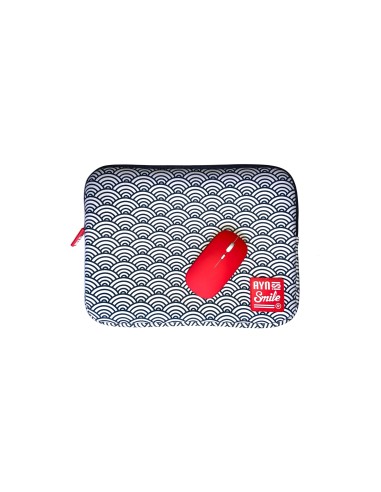 Bundle Funda Sleeve para Portátil de 13 y 14 pulgadas Smile Kimono de Neopreno estampado Japonés Seigaiha
