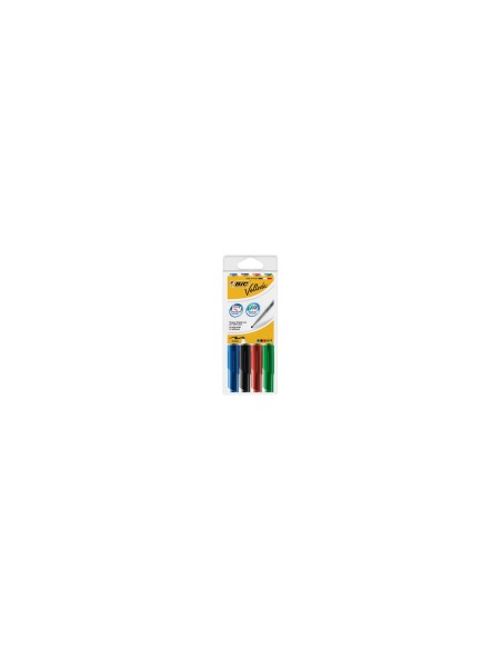 BIC Velleda 1741 marcador 4 pieza(s) Punta redonda Negro, Azul, Verde, Rojo