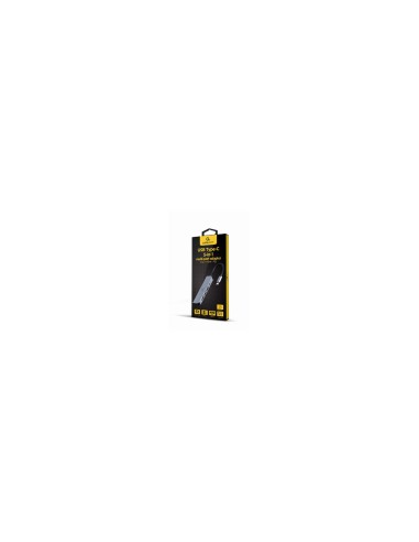 Gembird A-CM-COMBO5-03 base para portátil y replicador de puertos Alámbrico USB 3.2 Gen 1 (3.1 Gen 1) Type-C Plata
