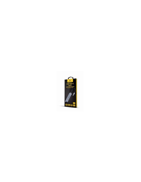 Gembird A-CM-COMBO5-03 base para portátil y replicador de puertos Alámbrico USB 3.2 Gen 1 (3.1 Gen 1) Type-C Plata