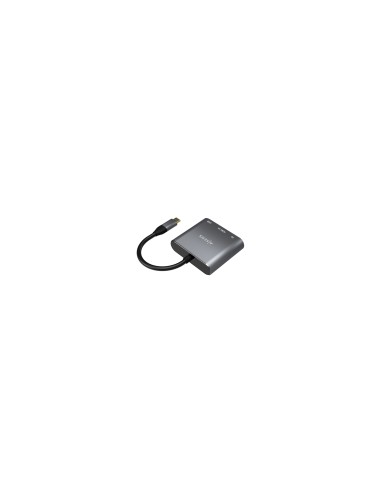 AISENS Conversor USB-C a HDMI/USB-C/Tipo A USB 3.0, 3 en 1, Gris, 15cm