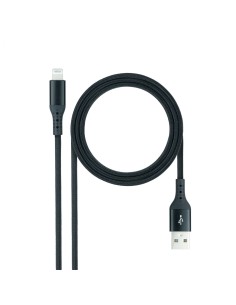 Nanocable Cable Lightning a USB 2.0, Lightning/M -USB A/M, Negro, 1 m