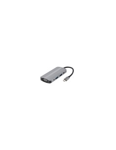 Gembird A-CM-COMBO8-02 hub de interfaz USB Tipo C Plata 2
