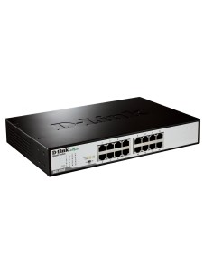 D-Link DGS-1016D/E switch No administrado Negro, Metálico