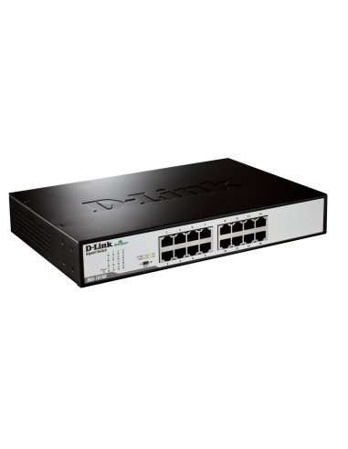D-Link DGS-1016D/E switch No administrado Negro, Metálico