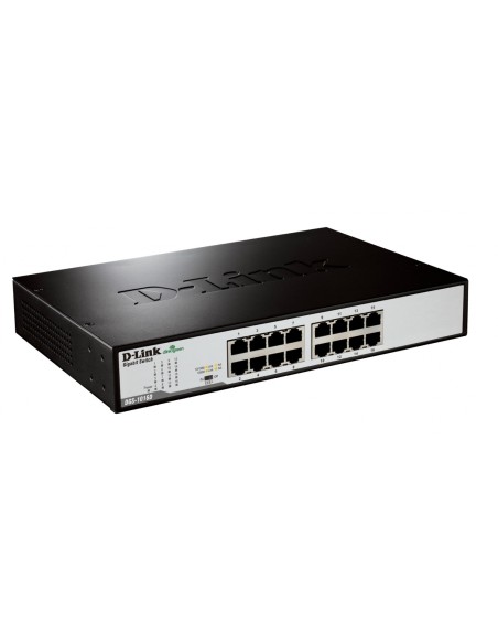 D-Link DGS-1016D/E switch No administrado Negro, Metálico