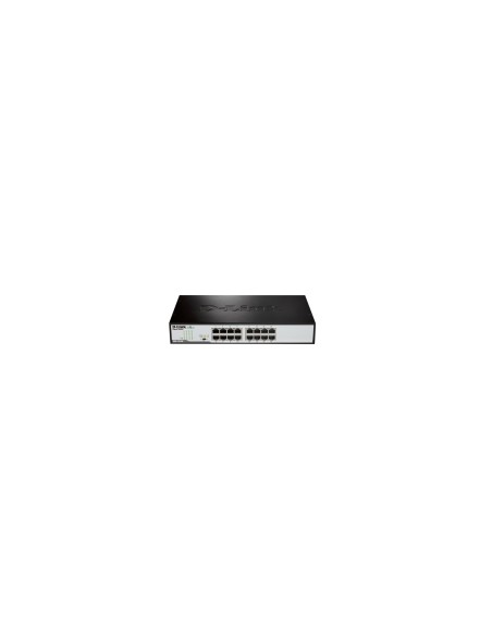 D-Link DGS-1016D/E switch No administrado Negro, Metálico