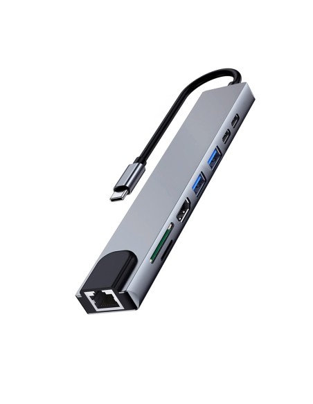 Ewent USB-C a Dock Multipuerto 8 en 1 HDMI 4K 87W