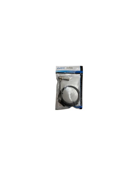 Ewent EW1243 cable antirrobo Negro, Zinc 1,5 m